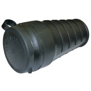 Гнездо штепсельное с крышкой с/з чёрное,16А IP44 NE-AD