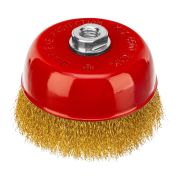MATRIX Щетка для УШМ, 125мм, М14, «чашка», латун.витая проволока