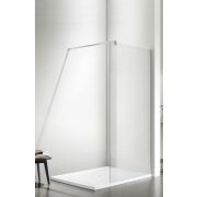 Душевое ограждение SANTREK AQUA Тour - SG-800-G-Chrome 800*1950 стекло Грейп 6мм, профиль Хром (штанга в комплекте)