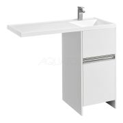 Тумба для раковины AQUATON Лондри 40 под стиральную машинку, белая