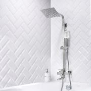 Душевая стойка РМС SUS125-009DK с тропическим душем Нержавеющая сталь