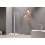 Боковая часть душ. ограждения SANTREK AQUA Time- SP-800-G-Chrome 800*1950 стекло Грейп 6мм, хром