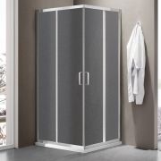 Душевое ограждение SANTREK AQUA Iris-CR-800-G-Chrome 800*800*1850 Г-обр. стекло Грейп 6мм,Хром