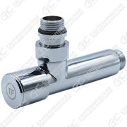 Вентиль для полотенцесушителя «Thermofix» (угловой, маховик - круг) (1/2«х1/2» ш/ш)