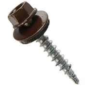 Саморез кровельный 4,8*35 RAL8019 серо-коричневый (200)