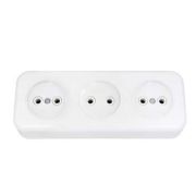 Розетка 3-местная 16А б/з РА16-244