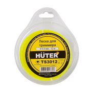 Леска для триммера диаметр TS3012 3мм 12м HUTER