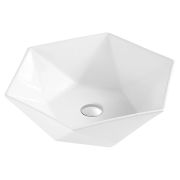 Раковина накладная Shell-0418 керамическая (42*42*13)