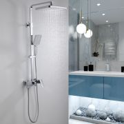 Душ/система FRAP F2476 хром (смес с гусаком, верхний душ, ручн. лейка)