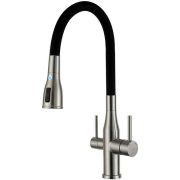 Cмеситель Кухня GAPPO G4399-65 d-35 с подключением фильтра питьевой воды (сатин/черный)