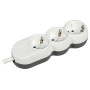Удлинитель белый 3 гнезда 5 метра ИЭК с/з ПВС 3х1,5