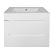 Комплект Тумба Loranto Аврора 60 610х470х515 подвесная, с раковиной Leone 60, белый